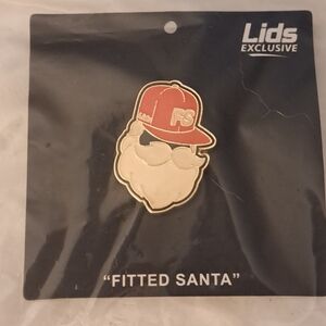 Lids Red and White Santa Lapel Pin